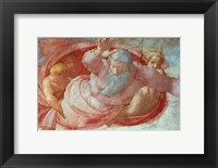 Framed Sistine Chapel: God Dividing the Waters and Earth