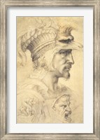 Framed Ideal head of a warrior