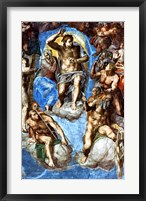 Framed Christ, detail from 'The Last Judgement', in the Sistine Chapel