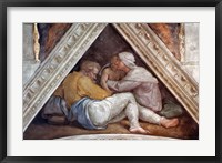 Framed Sistine Chapel Ceiling: The Ancestors of Christ