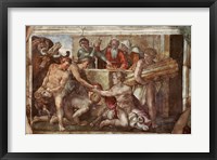Framed Sistine Chapel Ceiling: Noah After the Flood