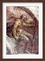 Framed Sistine Chapel Ceiling: One of the Ancestors of God