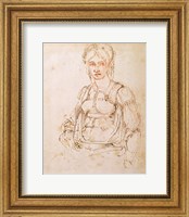 Framed W.41 Sketch of a seated woman
