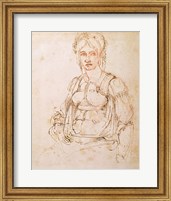 Framed W.41 Sketch of a seated woman
