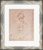 Framed W.41 Sketch of a woman