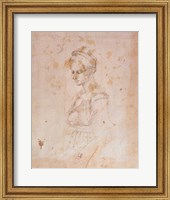 Framed W.41 Sketch of a woman