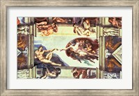 Framed Sistine Chapel Ceiling: Creation of Adam, 1510