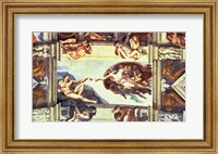 Framed Sistine Chapel Ceiling: Creation of Adam, 1510