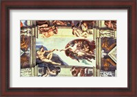 Framed Sistine Chapel Ceiling: Creation of Adam, 1510