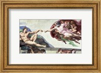 Framed Sistine Chapel Ceiling (1508-12): The Creation of Adam, 1511-12