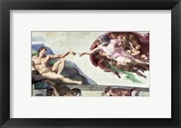 Framed Sistine Chapel Ceiling (1508-12): The Creation of Adam, 1511-12