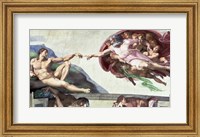 Framed Sistine Chapel Ceiling (1508-12): The Creation of Adam, 1511-12