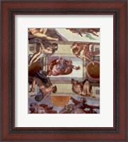 Framed Sistine Chapel Ceiling (1508-12): The Separation of the Waters from the Earth, 1511-12