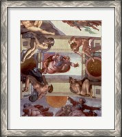 Framed Sistine Chapel Ceiling (1508-12): The Separation of the Waters from the Earth, 1511-12