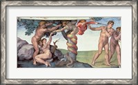Framed Sistine Chapel Ceiling (1508-12): The Fall of Man, 1510