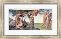 Framed Sistine Chapel Ceiling (1508-12): The Fall of Man, 1510