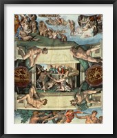 Framed Sistine Chapel Ceiling (1508-12): The Sacrifice of Noah, 1508-10