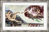 Framed Sistine Chapel Ceiling (1508-12): The Creation of Adam, 1511-12