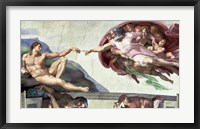 Framed Sistine Chapel Ceiling (1508-12): The Creation of Adam, 1511-12