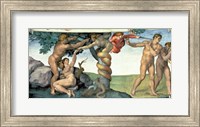 Framed Sistine Chapel Ceiling (1508-12): The Fall of Man, 1510