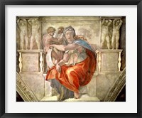 Framed Sistine Chapel Ceiling: Delphic Sibyl