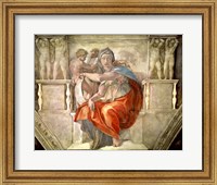 Framed Sistine Chapel Ceiling: Delphic Sibyl