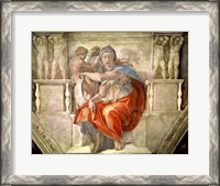 Framed Sistine Chapel Ceiling: Delphic Sibyl