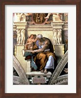 Framed Sistine Chapel Ceiling: Cumaean Sibyl, 1510