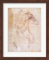 Framed Study of a male nude