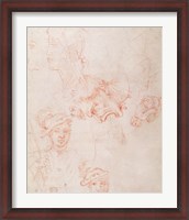 Framed Studies of heads, 1508-12d