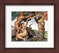 Framed Sistine Chapel Ceiling (1508-12): The Fall of Man, 1510 (detail)