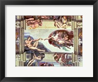 Framed Sistine Chapel Ceiling: Creation of Adam, 1510 B