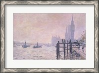 Framed Thames below Westminster, 1871