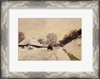 Framed Cart, or Road under Snow at Honfleur, 1867