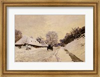 Framed Cart, or Road under Snow at Honfleur, 1867