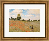 Framed Wild Poppies, near Argenteuil (Les Coquelicots: environs d'Argenteuil), 1873