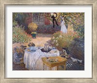 Framed Luncheon: Monet's garden at Argenteuil, c.1873