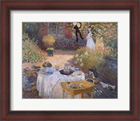 Framed Luncheon: Monet's garden at Argenteuil, c.1873