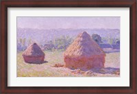 Framed Haystacks, or The End of the Summer, at Giverny, 1891