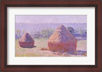 Framed Haystacks, or The End of the Summer, at Giverny, 1891