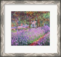 Framed Artist's Garden at Giverny, 1900
