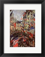 Framed Rue Saint-Denis, Celebration of June 30, 1878