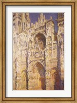 Framed Rouen Cathedral in Full Sunlight: Harmony in Blue and Gold, 1894