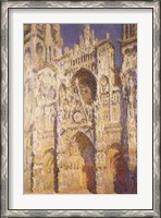 Framed Rouen Cathedral in Full Sunlight: Harmony in Blue and Gold, 1894