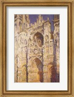 Framed Rouen Cathedral in Full Sunlight: Harmony in Blue and Gold, 1894