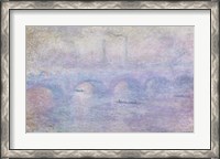 Framed Waterloo Bridge: Effect of the Mist, 1903