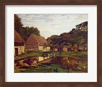 Framed Farmyard in Normandy, c.1863