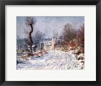 Framed Road to Giverny, Winter, 1885