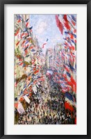 Framed Rue Montorgueil, Paris, Celebration of June 30, 1878
