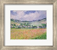 Framed Poppy Field near Giverny, 1885
